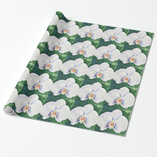 White Orchid Cadeaupapier (Uitgerold)