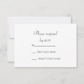 White Orchid Elegance Wedding Réponse RSVP (Dos)