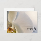 White Orchid Elegance Wedding Réponse RSVP (Devant / Derrière)