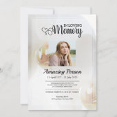 White orchid Funeral order of service Invitation Kaart (Voorkant)