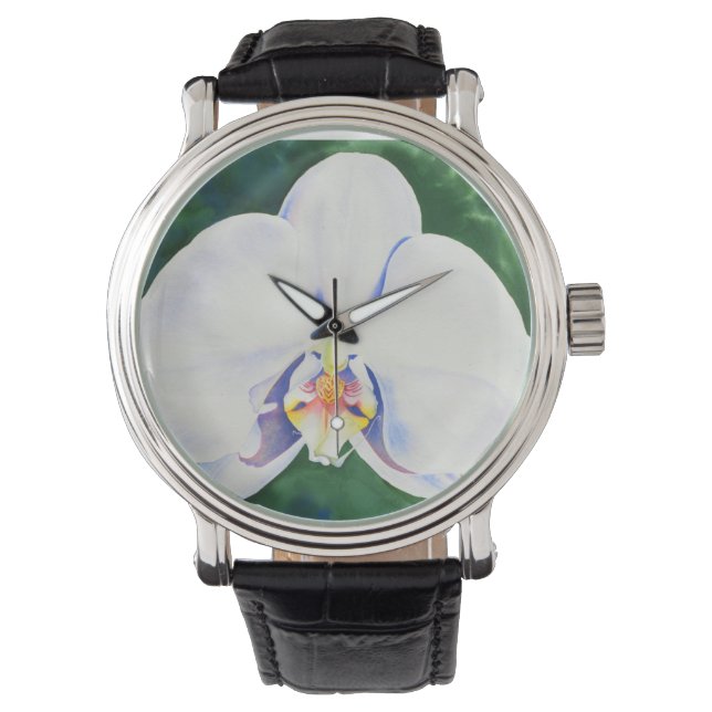 White Orchid Horloge (Voorkant)