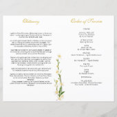 White Orchid Lily 2 foto begrafenisprogramma (Achterkant)