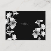 White Orchid on Black Enclosure Card Informatiekaartje (Voorkant)