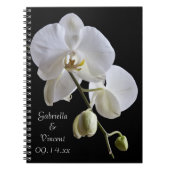 White Orchid op Black Wedding Notitieboek (Voorkant)