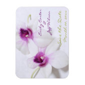 White Orchid Save the Date Magnets Magneet (Verticaal)