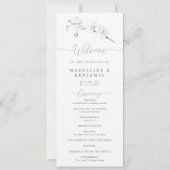 White Orchid Simple Élégant Programme de mariage f (Devant)