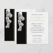 White Orchid Wedding Invitation 5.25x5.25 Kaart (Voorkant / Achterkant)