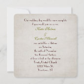 White Orchid Wedding Invitation Kaart (Achterkant)