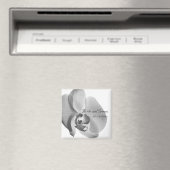 White Orchid Wedding Magneet (Insitu (Vaatwasser))