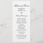 White Orchid Wedding Programme Programma (Achterkant)