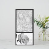 White Orchid Wedding Save the Date (Staand voorkant)