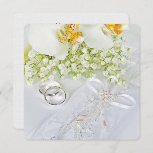 White Orchid Wedding Vow Renewal Kaart
