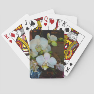 White Orchideeën-spelkaarten Pokerkaarten