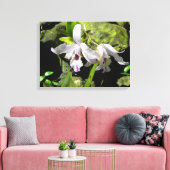 White Orchids Canvas Afdruk (Insitu (Woonkamer))
