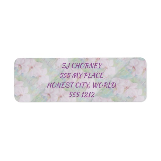 WHITE ORCHIDS ETIKET (Voorkant)