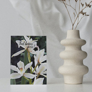 White Orchids Floral get good Kaart