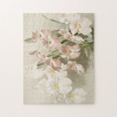 White Orchids Flower  Old Illustration Legpuzzel (Verticaal)