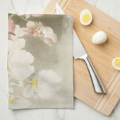 White Orchids Flower Old Illustration Theedoek (Quarter Fold)