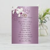 White Orchids Invitation Kaart (Staand voorkant)