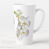 White Orchids Name Sjabloon Elegant Gift Latte Mok (Rechts)