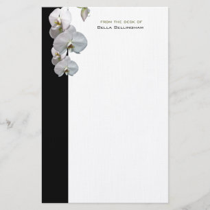 White Orchids Stationery Briefpapier
