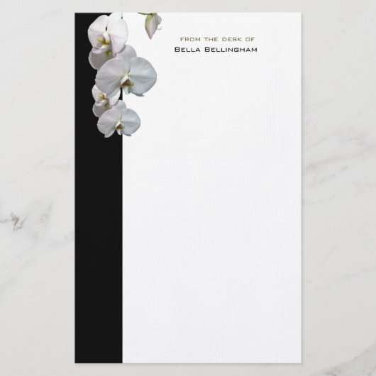 White Orchids Stationery Briefpapier (Voorkant)