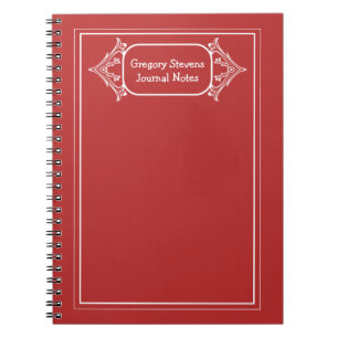 White Ornamental Framed Notitieboek