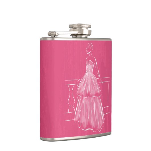 White-out-negatieve-ruimte-doel Heupfles (Rechts)