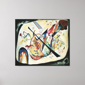 White Oval Canvas Afdruk