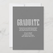 White Overlay Typography Vertical Photo Afstuderen Kaart (Achterkant)