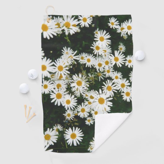 White Oxeye Daisy, Moon Daisy Meadow Golfhanddoek (Insitu)