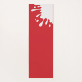White Paint Splash Cardinaal Red Yogamat (Achterkant)
