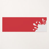 White Paint Splash Cardinaal Red Yogamat (Voorkant (horizontaal))