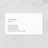 White Painted Wood Wall Monogram Visitekaartje (Achterkant)