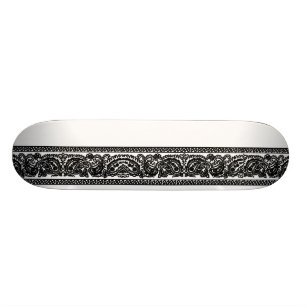 White Paisley Skateboard Pro