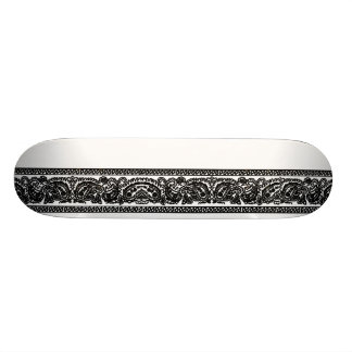 White Paisley Skateboard Pro