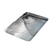 White Palm Coconut Tree Elegant Beach Paradise Badmat (Gekanteld)