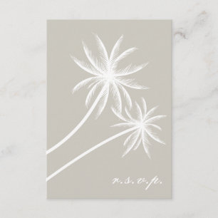White Palm Trees Wedding RSVP