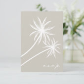 White Palm Trees Wedding RSVP (Staand voorkant)