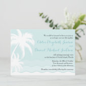 White Palms Beach Wedding Invitation (Debout devant)