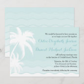 White Palms Beach Wedding Invitation (Devant / Derrière)