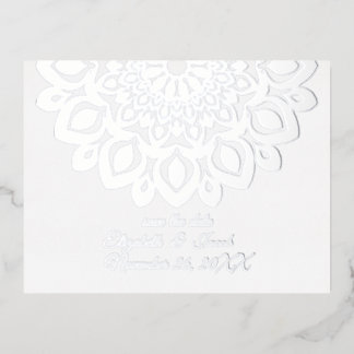 White Paper Cut Mandala Save the Date Briefkaart