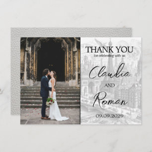 White Paris Passport Bedankkaart