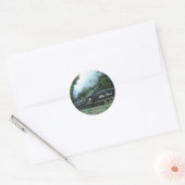 White Pass and Yukon in White Pass out Skagway Ronde Sticker (Envelop)