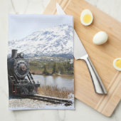 White Pass Train Serviette de cuisine (Quart Plié)
