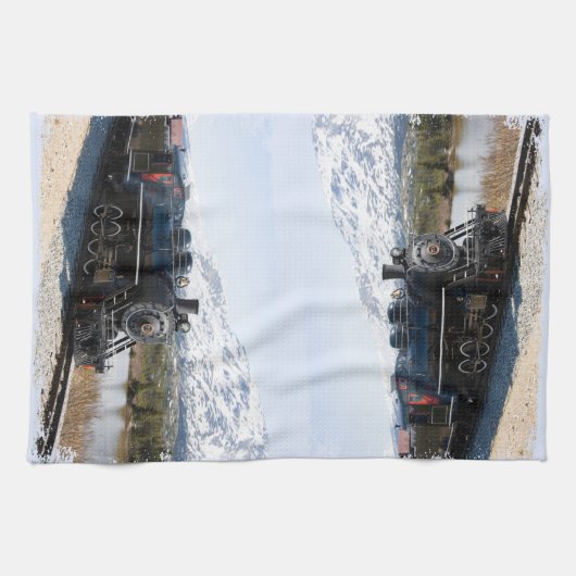 White Pass Train Serviette de cuisine (Horizontal)