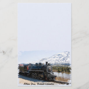 White Pass Trein in het Sneeuw Stationery Briefpapier