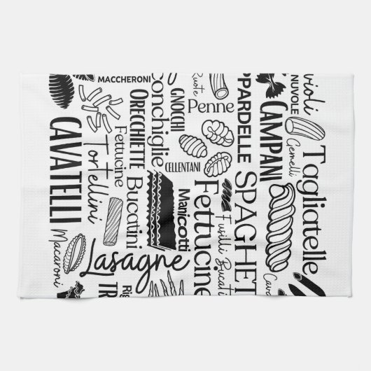 White Pasta Theedoek (Horizontaal)