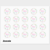 White Pastel Butterfly Girl’s Garden Favor Label (Vel)