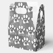 White Paw Print Aangepaste Waterverf Aangepaste te Bedankdoosjes (Geopend)